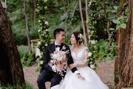 Elopement ceremony in our European-inspired gardens